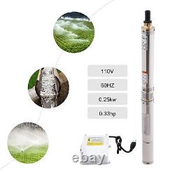 0.33HP Submersible Water Pump Deep Well Pump Stainless Steel For Farm Irrigation