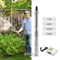 0.33HP Submersible Water Pump Deep Well Pump Stainless Steel For Farm Irrigation