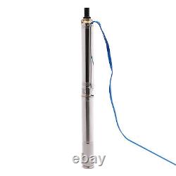 0.33HP Submersible Water Pump Deep Well Pump Stainless Steel For Farm Irrigation