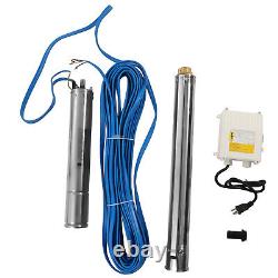 0.5HP Deep Well Pump 216ft Submersible Pump 16GPM withControl Box 110V 33ft Cable