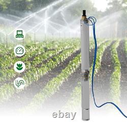0.75HP 95ft Deep Well Submersible Pump Stainless Steel Water Pump withControl Box