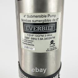1/2 HP Submersible 2-Wire Motor 10 GPM Deep Well Potable Water Pump