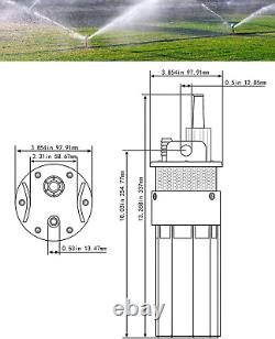 1.58GPM, Max Lift 230Ft/70M, Max Depth 98.4Ft/30M, Deep Well Pump for Farm Home