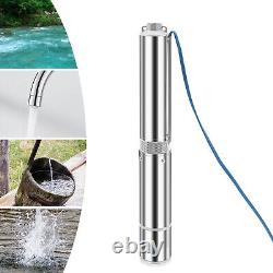 1.5HP Deep Well Pump Stainless Steel Submersible Supply Water Pump 20L/Min 1100W