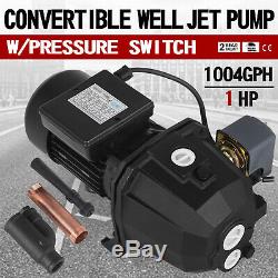 1 HP Shallow or Deep Well Jet Pump with Pressure Switch Homes Supply Water 164 FT