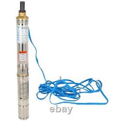 1 Inch Deep Well Pump Submersible Water Pump for Home 3.6m3/h, 16GPM 46m/151ft