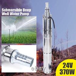 1 Solar Powered Well Water Pump Submersible Bore Deep Pump DC 24V 370W 1.8 m³/h