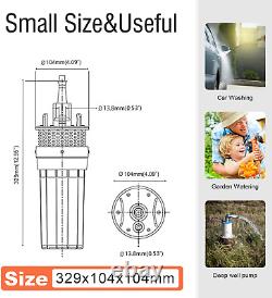 10Ft Cable, Water Flow 1.6GPM, Max Lift 230Ft/70M, 96W Deep Well Pump for Irriga