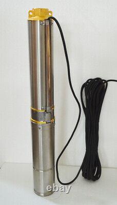 110V Submersible Deep Well Water Pump with Long 128ft Delivery 59ft Cable