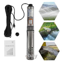 110v 370w 0.5hp Submersible Deep Well Water Pump Stainless Steel For Large Range