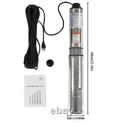 110v Submersible Deep Well Water Pump Large Range Stainless Steel 370w 0.5hp