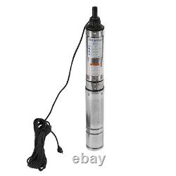 110v Submersible Deep Well Water Pump Large Range Stainless Steel 370w 0.5hp