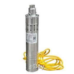 120m Solar Water Pump Submersible Bore Hole Deep Well 3m³/h 24V for Watering