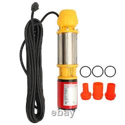 12V 250W Solar Deep Well Pump 8m Lift 5m³/h DC Water Pump With 3 Joints Part CX4