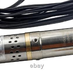2 Borehole Deep Well Water Submersible Electric Pump Stainless Steel 18L/min