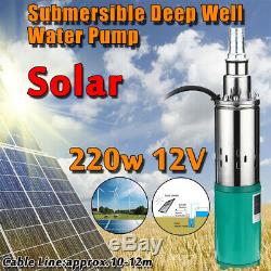 220W 12V 1.2m³ 15m Electric Solar Farm Submersible Deep Well Water