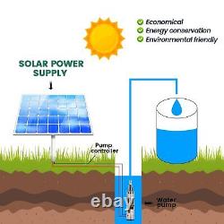 24V 260W Solar Water Pump Deep Well Solar Submersible Pump head 173ft stainless