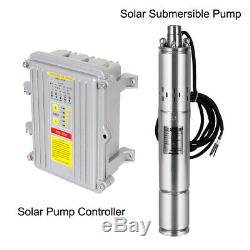 24V 3 Solar Deep Water Well Pump S/Steel Submersible Screw Controller kits Farm