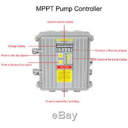 24V 3 Solar Deep Water Well Pump S/Steel Submersible Screw Controller kits Farm