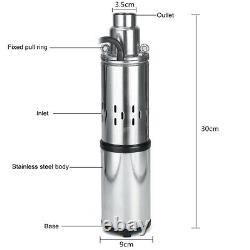24V 40M 280W Stainless Steel Solar Submersible Water Deep Well Pump Power 3m³/h