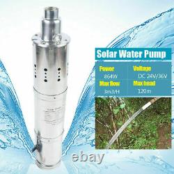 24V 864w 120m 3m³/h solar water pump submersible deep well water pump