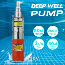 250W DC 12V 30m Lift High Powered Submersible Water Pump Deep Well Pump