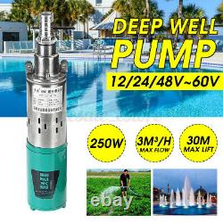250W Submersible 30m Deep Well Water Pump Irrigation Agricultural Pumps 3m³/h