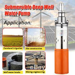260W 1.2m³ Submersible Solar Water Pump Deep Bore Well Water New