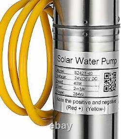 284W 2m3/h 40M Solar Photovaltaic Powered Water Pump 24V Deep Well Submersible