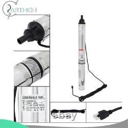 2HP 440FT Submersible Well Pump 42GPM 220V Deep Stainless Steel Water Pump