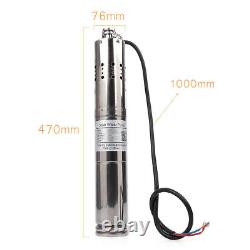 2m³/H 60m Solar Powered Water Pump Submersible Deep Well Brushless 24V/36V DC