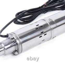 2x 24V 370W Solar Water Pump stainless Deep Well Solar Submersible Pump head 65m