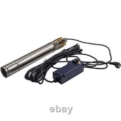 3 0.75KW 2800 L/h Submersible Water Deep Well Borehole Pump Stainless Stee