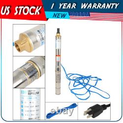 3.6m³/h 1/2Hp 110V/60Hz 370w Deep Well Pump Submersible Water Pump Free Shipping