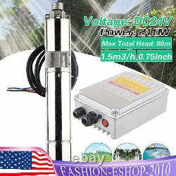 3 DC 24V 210W Solar Deep Bore Well Submersible Water Pump + MPPT Controller