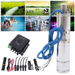 3'' DC 36V 400W Solar Submersible Water Pump, Deep Well Pump with MPPT Controller