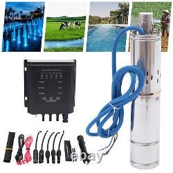 3'' DC 36V 400W Solar Submersible Water Pump, Deep Well Pump with MPPT Controller