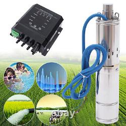 3'' DC 36V 400W Solar Submersible Water Pump, Deep Well Pump with MPPT Controller