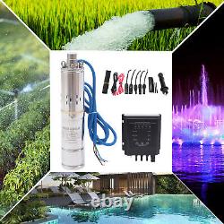 3'' DC 36V 400W Solar Submersible Water Pump, Deep Well Pump with MPPT Controller