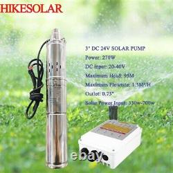 3 DC Deep Well Solar Water Pump 270W 0.4HP Submersible Against Drought