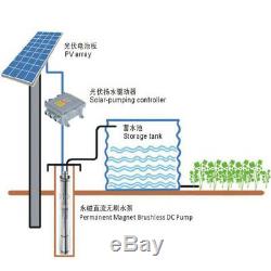 3 DC Screw Submersible Deep Well Solar Water Pump 140W /400W with MPPT Controller