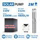 3 Dc Solar Water Pump Bore Hole Deep Well 1100w Submersible 110m + Controller