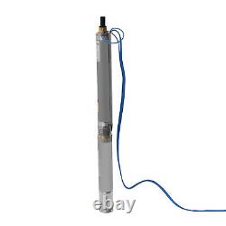 3 OD Pipe Deep Well Submersible Pump Stainless Steel Water Pump 1HP 110V 16GPM