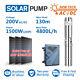 3 Solar Ac/dc Hybrid Water Bore Pump Big Pressure 130m Head 1500w 2hp Deep Well