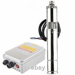 3 Solar Pump Submersible Pump Bore Deep Well Water Pump & MPPT Controller DC24V