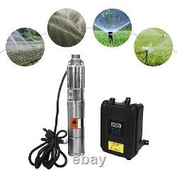 3 Solar Pump Submersible Pump Bore Deep Well Water Pump & MPPT Controller DC24V