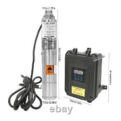 3 Solar Pump Submersible Pump Bore Deep Well Water Pump & MPPT Controller DC24V