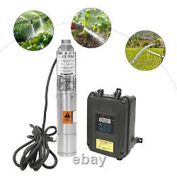 3 Solar Pump Submersible Pump Bore Deep Well Water Pump & MPPT Controller DC24V