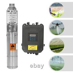 3 Solar Pump Submersible Pump Bore Deep Well Water Pump & MPPT Controller DC24V