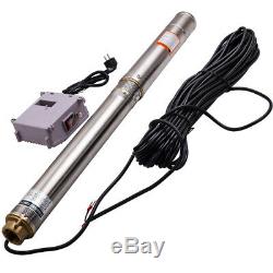 3 inch 750W 3800L/H Submersible Deep Well Borehole Water Pump + 30m Cable